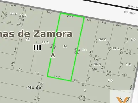 Terreno en Venta de 596,0 m2