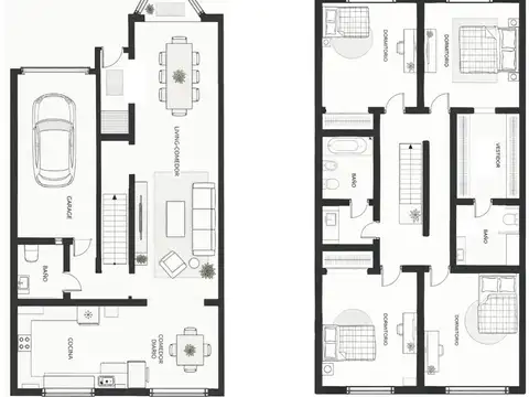 Casa 5 ambientes con 4 baños