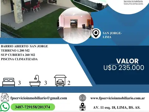 Casa en Venta de 3 dormitorios