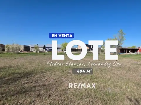LOTE EN VENTA FERNANDEZ ORO PIEDRAS BLANCAS