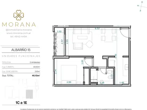 2 ambientes a financiar   Emprendimiento Villa Luro  Piso 1 Dto.C