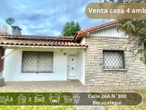 Venta Casa Quinta 4 Amb con Quincho y Pileta en Berazategui Oeste