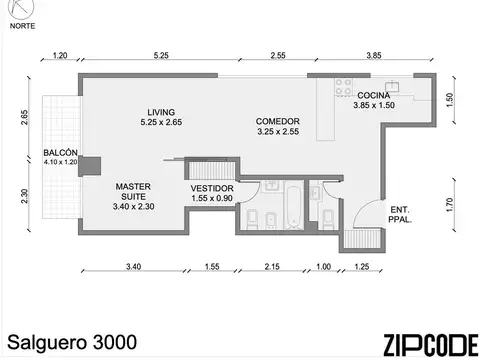Departamento en Venta en Palermo Chico, USD 230.000