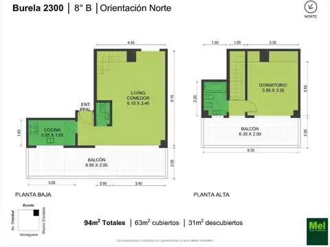 Departamento en Venta de 2 ambientes