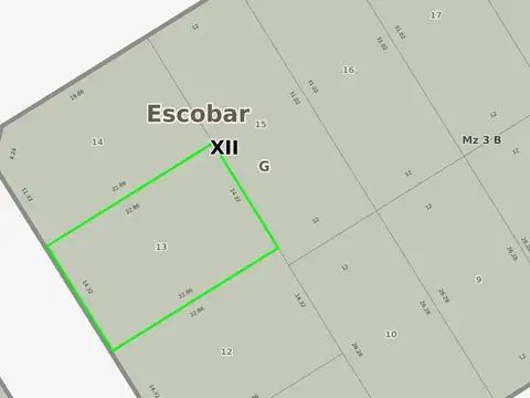 Lote en venta, Patricias Mendocinas entre Córdoba y Mendoza (Parcela N°13 de la Manzana 3b), Belén de Escobar. ¡ESCRITURA INMEDIATA! VENTA DE CONTADO O CON ANTICIPO Y CUOTAS