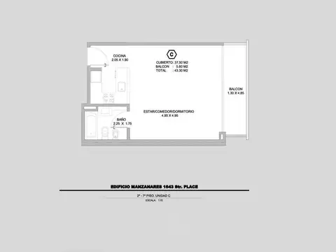 Departamento en Alquiler de 1 dormitorio