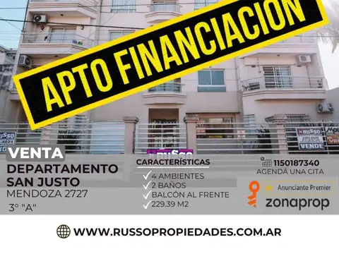 Venta semipiso San Justo 4 ambientes