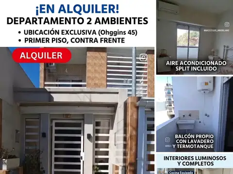 Alquiler Departamento 2ambientes contrafrente
