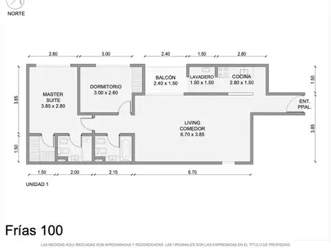Departamento en Venta de 3 ambientes