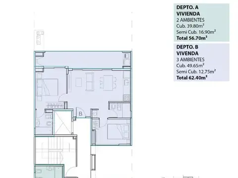 Departamento en Venta de 3 ambientes