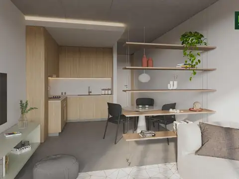 Departamento Monoambiente con 1 baño