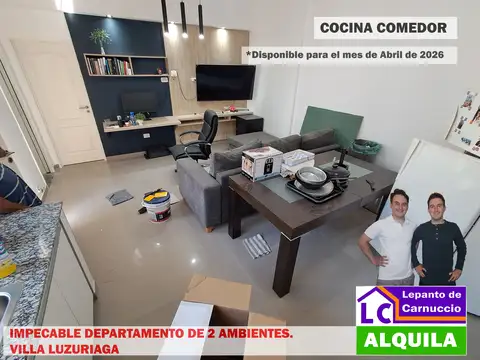 Departamento 2 ambientes con 1 baño