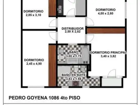 Pedro Goyena  al 1000