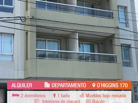 Departamento en alquiler en O'Higgins 170