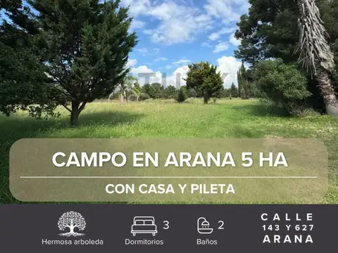 Venta de campo 5 hectareas La Plata Arana