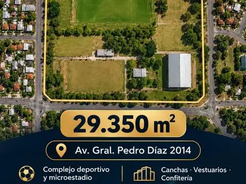 VENTA – EXCEPCIONAL PREDIO 29.350 M² CON COMPLEJO DEPORTIVO