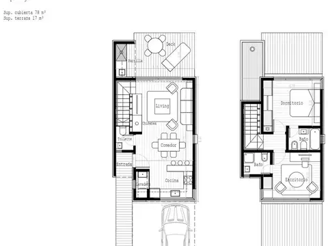 Depto Tipo Casa en Venta 1 año