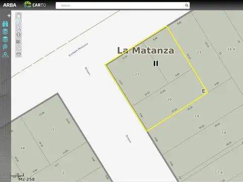 Terreno en Venta 21,66  mts Frente