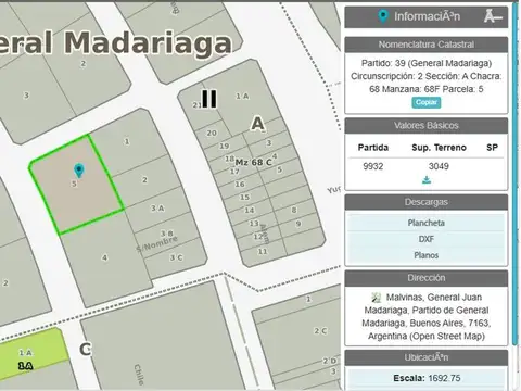 Terreno en Venta en General Juan Madariaga, USD 29.000