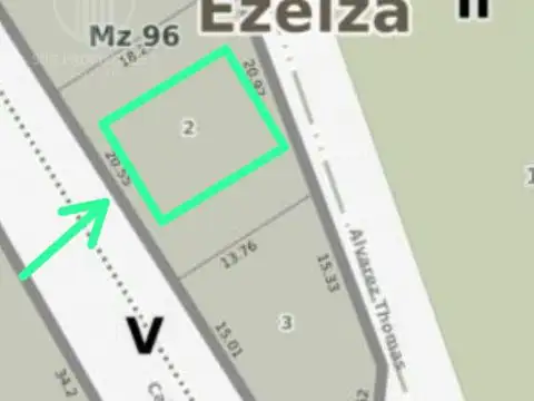 Terreno en Venta 18  mts Fondo