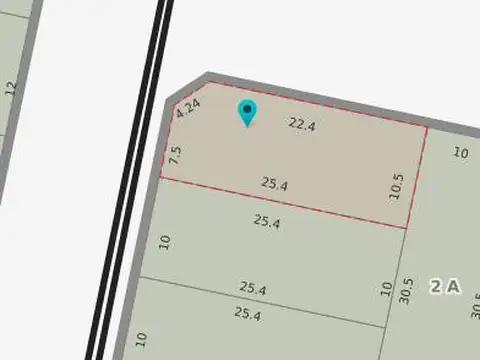 Terreno en Venta 24  mts Frente