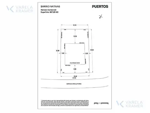 Terreno en Venta 20  mts Frente