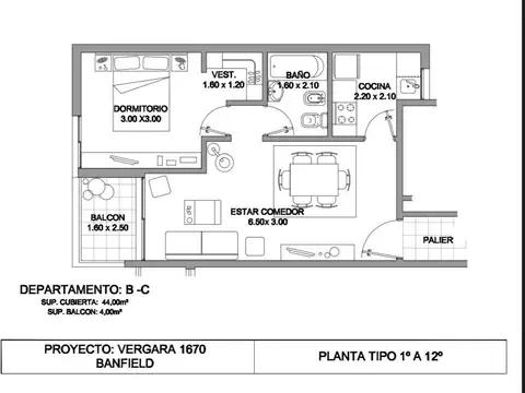 Departamento en Venta de 2 dormitorios