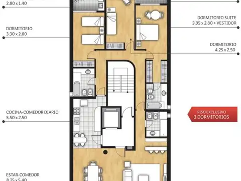 Departamento en Venta de 3 dormitorios
