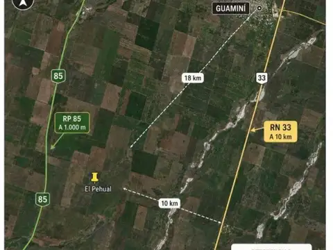 Campo mixto en venta 1065 ha en Guaminí, 60% agrícola