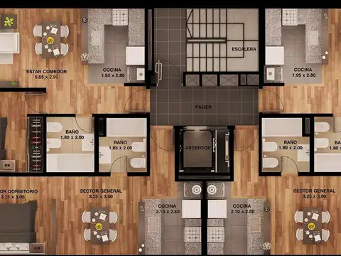 VENTA - Departamento monoambiente con balcón  - Barrio Abasto, Rosario.