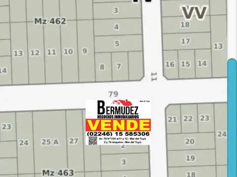 Venta Lote Calle 11 Entre 78 Y 79 Mar Del Tuyu
