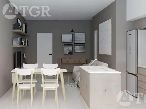 Departamento Monoambiente con 1 baño