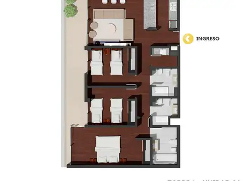 Venta / permuta - Departamento 3 dormitorios con balcón y amenities - Pichincha Rosario