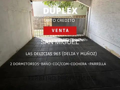 VENTA de DUPLEX APTO CRÉDITO en SAN MIGUEL