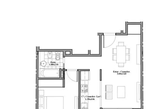 Departamento en Venta de 2 ambientes