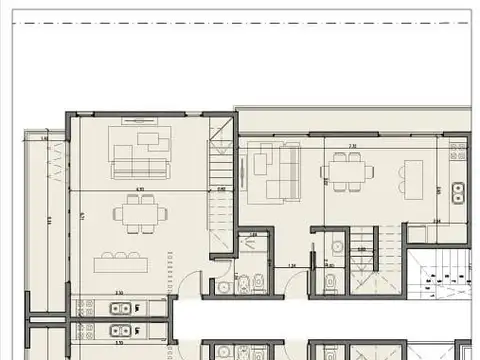 Departamento 5 ambientes con 2 baños