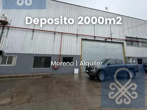 Deposito 2000m2 con oficinas en alquiler en Parque Industrial La Reja Moreno