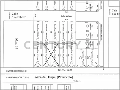 Terreno en Venta de 768,0 m2