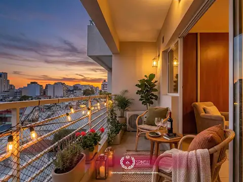 Alquiler monoambiente 39m² nuevo con balcón al contrafrente con AA muy luminoso en Flores Norte