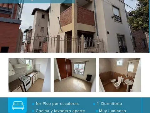 Departamento 1 dormitorio en primer piso