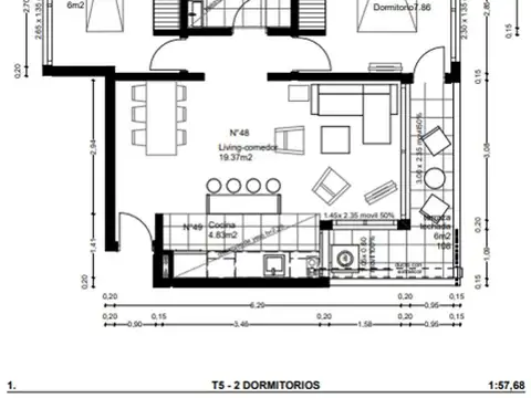 Departamento en Venta de 2 dormitorios