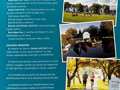 TERRENOS EN VENTA ZÁRATE GOLF PARK - LOTE 316