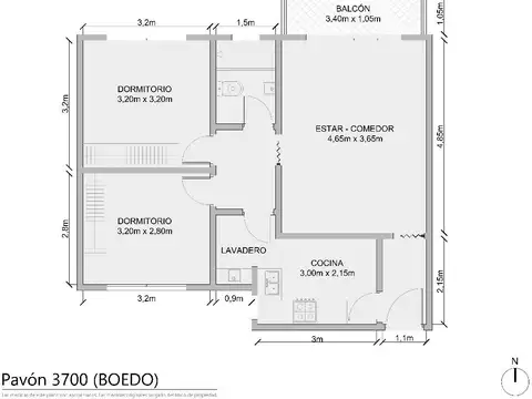 Departamento en Venta de 3 ambientes