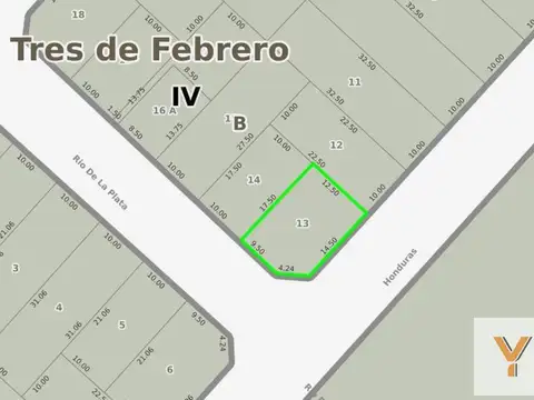 Terreno en Venta 12  mts Frente
