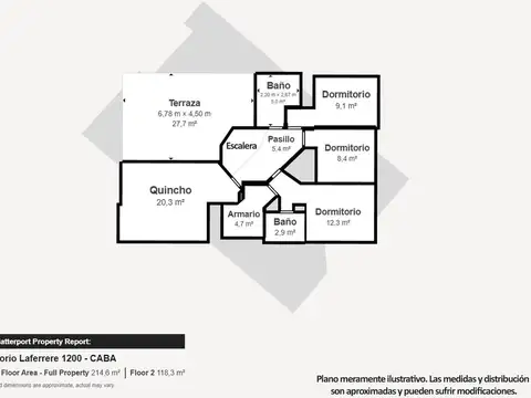 Casa 4 ambientes con 2 baños