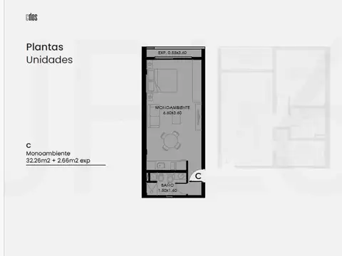 Venta/amplio monoambiente/servicios/ bo. s.martin