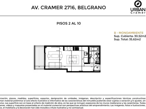 Departamento en Venta de Monoambiente