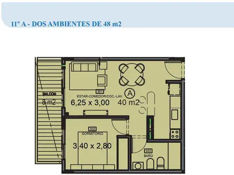 Departamento en Venta de 2 dormitorios