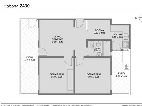 Departamento en Venta de 2 dormitorios
