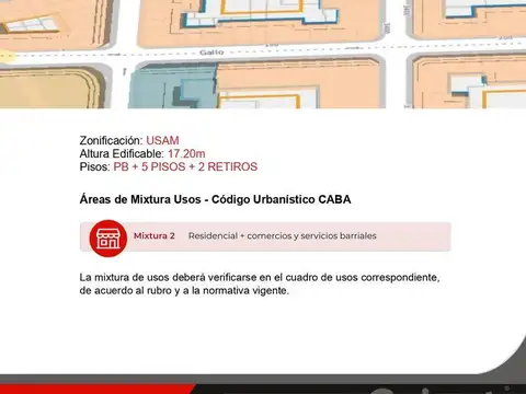Terreno en Venta en Almagro, USD 600.000